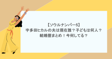 【ソウルナンバー5】宇多田ヒカルの夫は現在誰？子どもは何人？結婚歴まとめ！今何してる？
